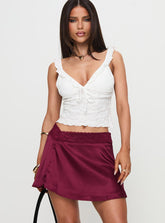 For Me Mini Skirt Burgundy