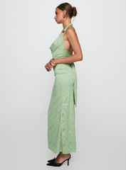 Starfall Halter Maxi Dress Sage
