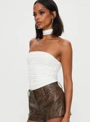 Sorelle Scarf Bodysuit White
