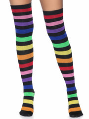 Aurora Rainbow Thigh High Socks