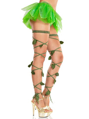 Ivy Shimmer Garter Leg Wraps