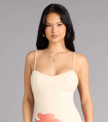Soft Spoken Stunner Floral Mesh Maxi Dress