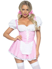 Gingham Dress With Apron