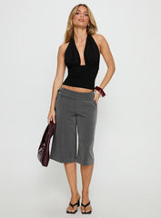 Rakelle 3/4 Tailored Shorts Dark Grey