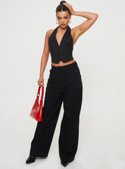 Je Suis Halter Top Onyx