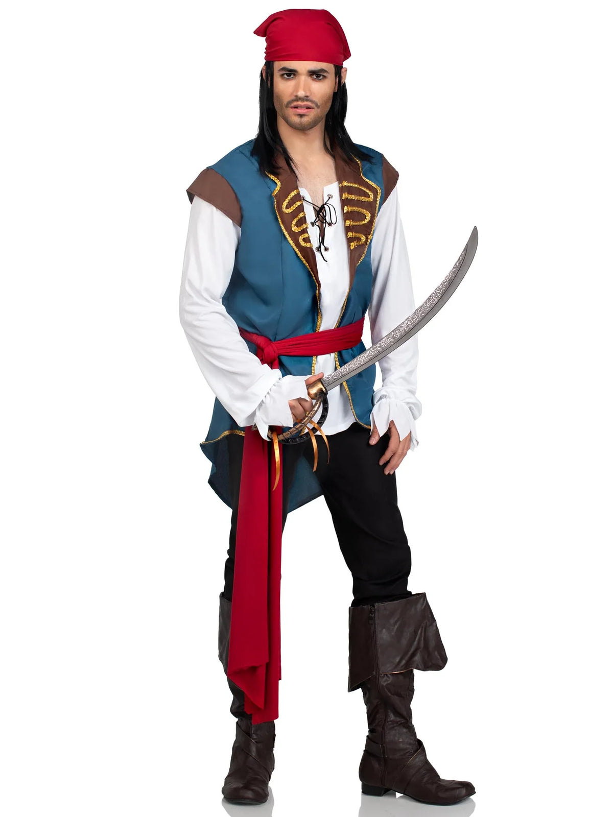 Men's 3 PC Scoundrel Pirate Costume