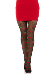 Cherry Pie Dotted Tights