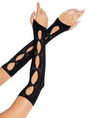 Sweetheart Striped Arm Warmers
